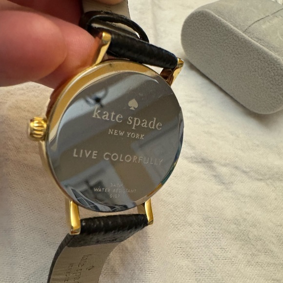 Kate Spade Black Leather Strap Watch - Picture 3 of 8